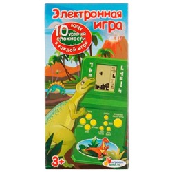 Играем вместе. Электронная игра тетрис "Динозавр" 12,5*6,5*2,5 см арт.B1420010-R10