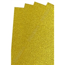 Фоамиран глиттерный 2 мм, 40*60 см Premium (10 листов) SF-3010, золото