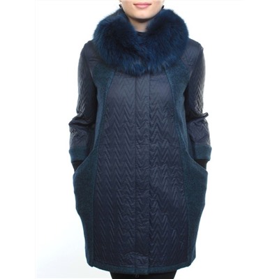 A16002 Пальто демисезонное женское (синтепон 100 гр., натуральный мех лисицы) размер 44