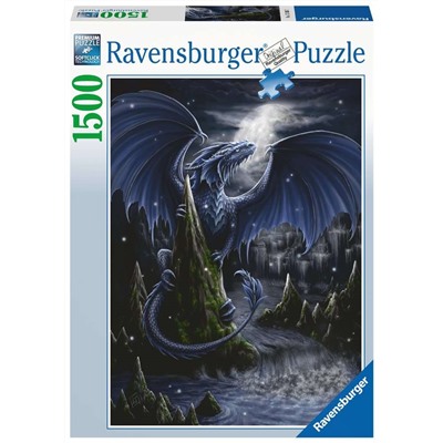 Ravensburger. Пазл карт. 1500 арт.17105 "Черно-синий дракон" (Символ года 2024)