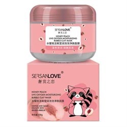 Пузырьковая маска SersanLove Peach Live Oxygen Skin Cleanser с экстрактом Персика