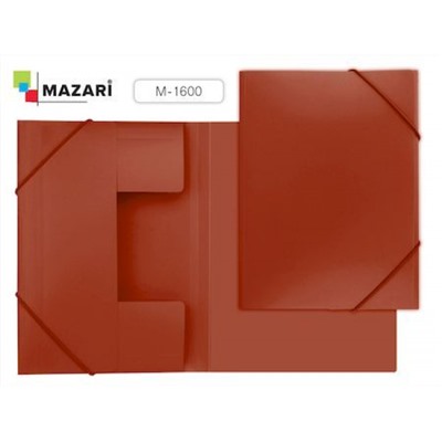 Папка на резинке А4 50 мм красная M-1600 Mazari