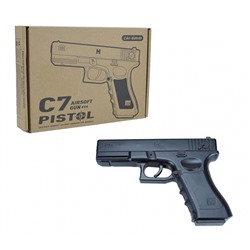 Airsoft Gun. Пистолет металл. C7 "Lock" (инстр-мишень)19.5х3.8х13 см (фикс.цена) арт.ПК100002593