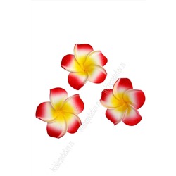 Головки "Гавайские цветы" 9 см (25 шт) красные