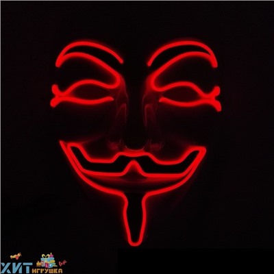 Маска Анонимуса белая / Маска Гая Фокса / Маска V - значит Вендетта (свет) в ассортименте Mask-2, Mask-2, Mask-2_red, Mask-2_orange, Mask-2_pink, Mask-2_blue, Mask-2_yelow, Mask-2_green