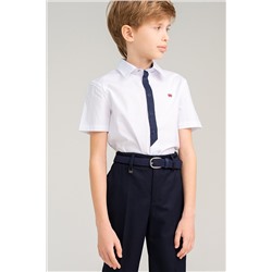 Белая рубашка для мальчика с планкой контрастного цвета 22317105