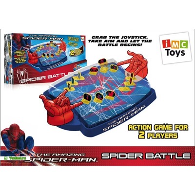Игра "Кто самый ловкий" с 2-мя джостиками и пулькам (Spider-Man)  в коробке арт.550759