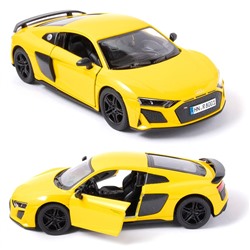 Kinsmart. Модель арт.КТ5422/4 "Audi R8 Coupe 2020" 1:36 (желтая) инерц.