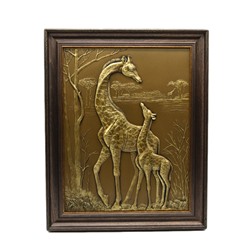 Барельеф-Картина "Жирафы" 420*340мм