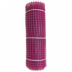 Сетка садовая пластиковая квадратная 33×33 мм, 1×20 м Строительная ПРОФИ розовая