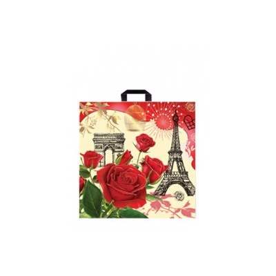Пакет с петлевой ручкой 45*45 (70мкм) Розы Парижа (300/50)