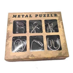 Набор головоломок 6 шт. Metall puzzle 14,2х12,3х2,8см металл 397005 SH 397005