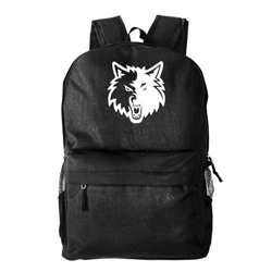 Рюкзак текстильный, молодежный "Волк Инь Янь"