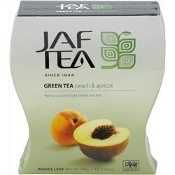 JAF TEA. Зеленый. Персик-абрикос 100 гр. карт.пачка