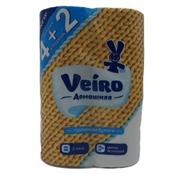 Туалетная бумага  VEIRO 2 слоя  6шт. Домашняя (белая) АКЦИЯ! СКИДКА 10%
