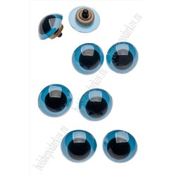 Фурнитура "Глазки для игрушек" 26 мм, с заглушками (10 шт) SF-2144, синий