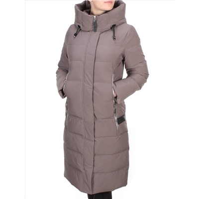 2189 BROWN Пальто зимнее женское OLAYEETE (200 гр. холлофайбера) размер 48