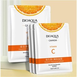 20%Bioaqua, Омолаживающая маска для лица с витамином С, 25 гр.