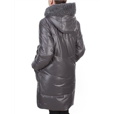 21-985 DARK GRAY Пальто зимнее женское AIKESDFRS (200 гр. холлофайбера) размеры 48-50-52-54-56-58
