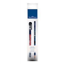 Набор: ручка "MagicWrite" 0.5 мм+ карандаш черн. "HappyGraphix" Милитари Navy 20-0240/37-21-0030/27 Bruno Visconti