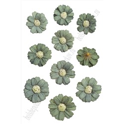 Головки цветов "Ромашки" 4,5 см (100 шт) SF-2092, морской зеленый №2