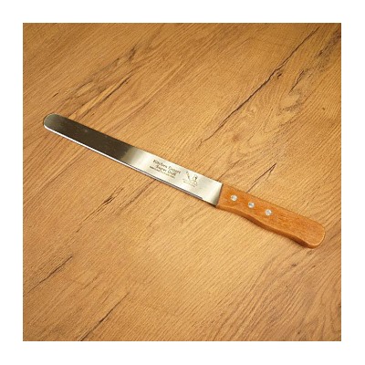 Нож для бисквита без зубчиков 25 см лезвие, дерев. ручка