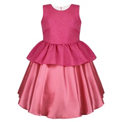 Корраловое нарядное платье для девочки 84325-ДН19