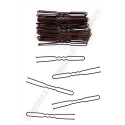 Шпильки для волос 7 см (50 шт) SF-7412, коричневый