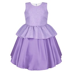 Нарядное сиреневое платье для девочки 84322-ДН19