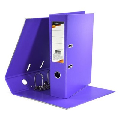 Папка-регистратор 75 мм PVC 2-стор. фиолетовый, с уголками P2PVC-75/Flt inФОРМАТ