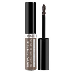 Гель-корректор для бровей LUXVISAGE Brow styler  3 in 1,тон 3 Мокаччино 6г