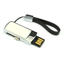 Подарочная USB флешка на 32GB с кахолонгом, серебристая