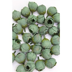 Головки цветов "Пион" 2,5 см (50 шт) SF-045, морской зеленый №9