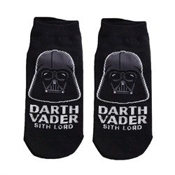 Короткие носки р.37-44 "Star Wars" Дарт Вейдер Черные
