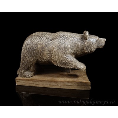 Скульптура из кальцита "Медведь" 300*130*185мм,