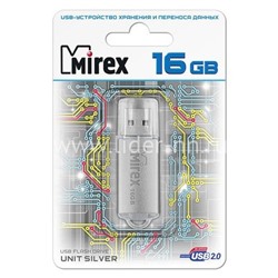 USB Flash 16GB Mirex UNIT SILVER