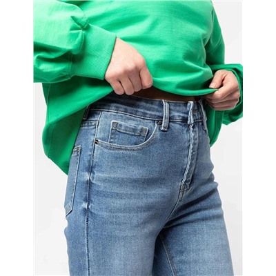 Укороченные джинсы скинни из эластичного денима