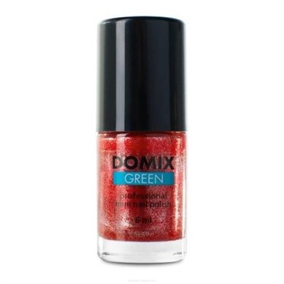 Domix Green Professional Лак для ногтей, темно-красный с шиммером, 6 мл