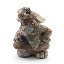 Скульптура из кальцита "Кролик" 75*61*100мм.