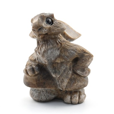Скульптура из кальцита "Кролик" 75*61*100мм.