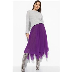 Фиолетовая юбка из сетки