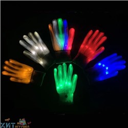 Перчатки светодиодные карнавальные хэллоуин 001, 001