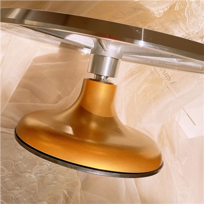 Столик вращающийся профессиональный металлический Д31 см (цвет ножки золотой)