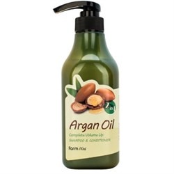 Шампунь-кондиционер 2в1 для волос Farmstay Argan Oil Volume Up  530 ml с арганой