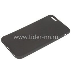 Задняя панель для iPhone6 Plus Силикон МАТОВЫЙ (черная)