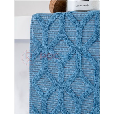Махровое полотенце жаккардовое Полоса Ария синий ПМА-6595 (307)