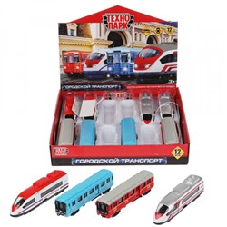Модель Инерционная Технопарк Городской транспорт (15см, металл, открываются двери, в ассорт.) SB-19-20-DB, (Shantou City Daxiang Plastic Toy Products Co., Ltd)