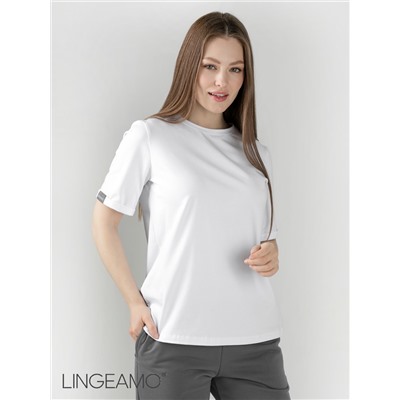 Трикотажная женская футболка LINGEAMO белая ВФ-08 (1)
