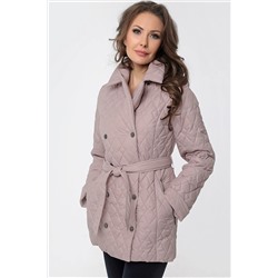Серо-розовая куртка с поясом 22330