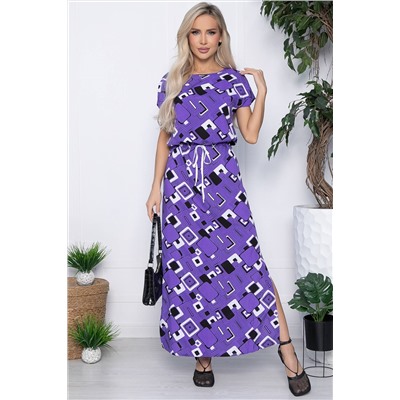 Платье длинное фиолетовое с разрезами